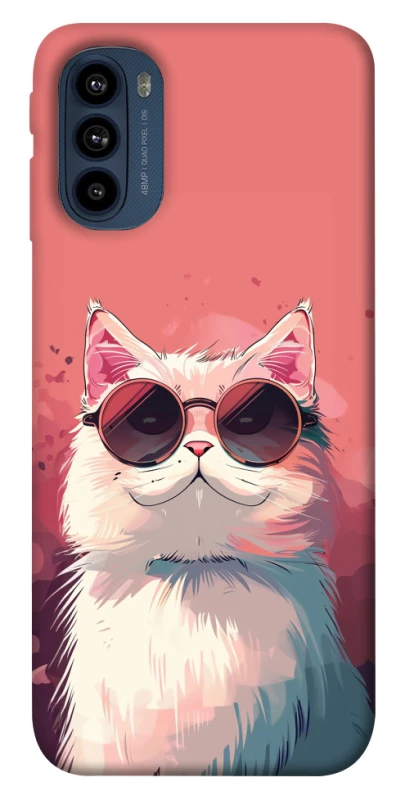 Чохол на Motorola Moto G41 Сat with glasses фото 1 з 1