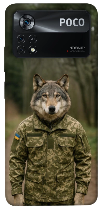 Чохол на Xiaomi Poco X4 Pro 5G Вовк захисник фото 1 з 1