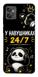 Чехол на Motorola Moto G32 У навушниках 24/7 фото 1 из 1