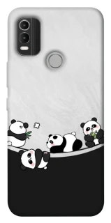 Чохол на Nokia C21 Plus Four pandas фото 1 з 1