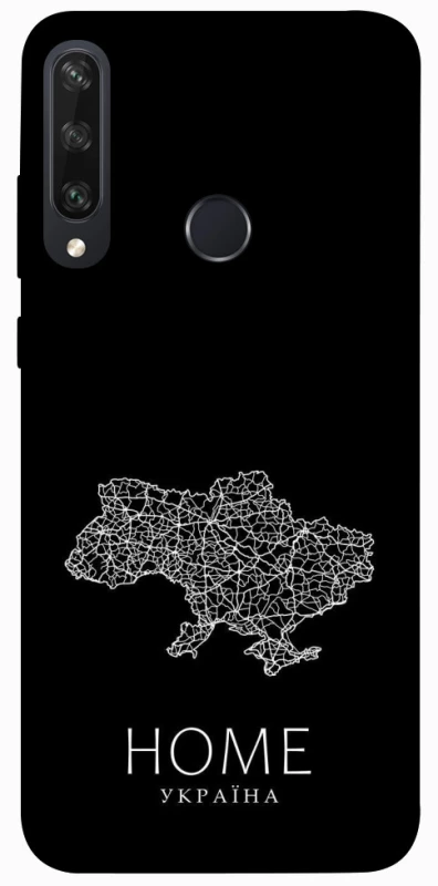 Чехол на Huawei Y6p Ukraine black map фото 1 из 1