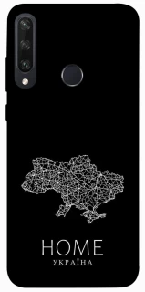 Чехол на Huawei Y6p Ukraine black map фото 1 из 1