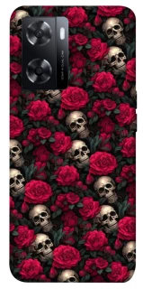Чехол на Oppo A77s Черепа и розы фото 1 из 1