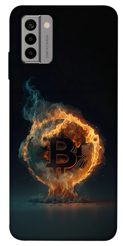 Чехол на Nokia G22 Fire Bitcoin фото 1 из 1