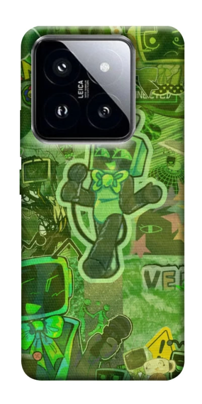 Чохол на Xiaomi 14 Pro Dandysworld tv green theme фото 1 з 1
