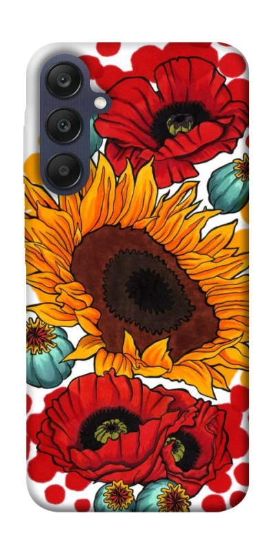 Чохол на Samsung Galaxy A25 5G Соняшники та маки фото 1 з 1