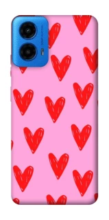 Чохол на Motorola Moto G45 Red hearts 2 фото 1 з 1