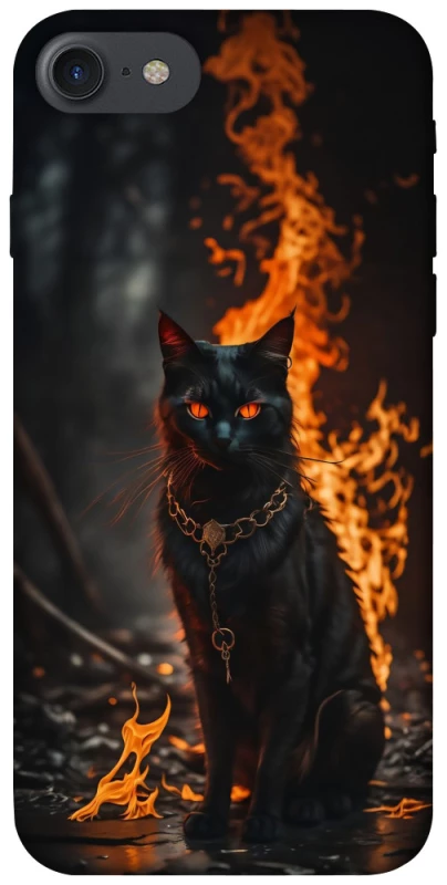 Чехол на Apple iPhone 7 / 8 (4.7") Огненный кот фото 1 из 1