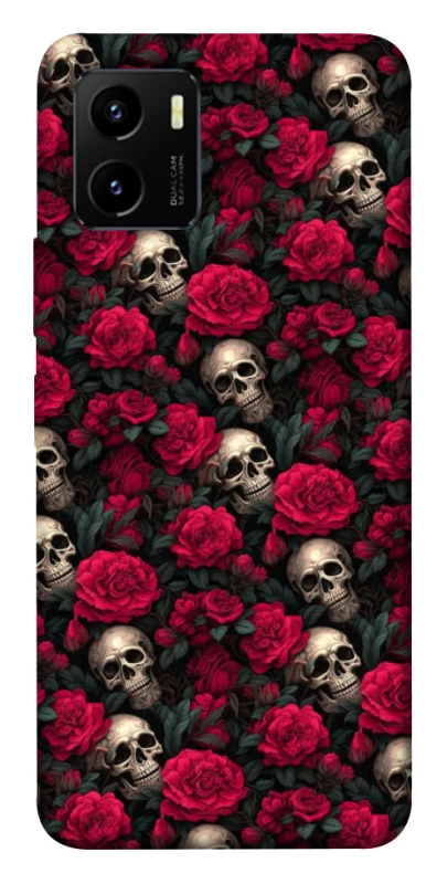 Чехол на Vivo Y15s Черепа и розы фото 1 из 1