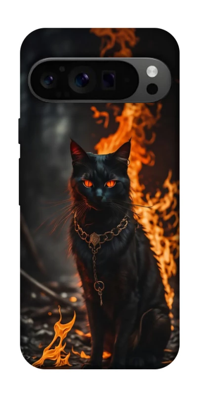 Чехол на Google Pixel 9 Pro Огненный кот фото 1 из 1