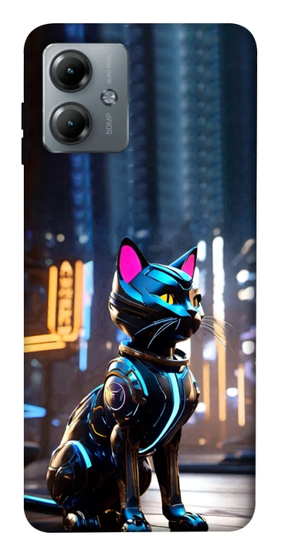 Чохол на Motorola Moto G14 Cyber cat фото 1 з 1