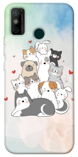 Чохол на TECNO Spark 6 Go Funny Pets ver.2 фото 1 з 1