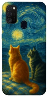 Чохол на Samsung Galaxy M21 Cats under the stars фото 1 Чохол на Samsung Galaxy M21 Cats under the stars фото 1 з 1