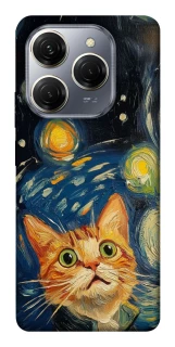 Чехол на TECNO Spark 20 Pro paint cat фото 1 из 1