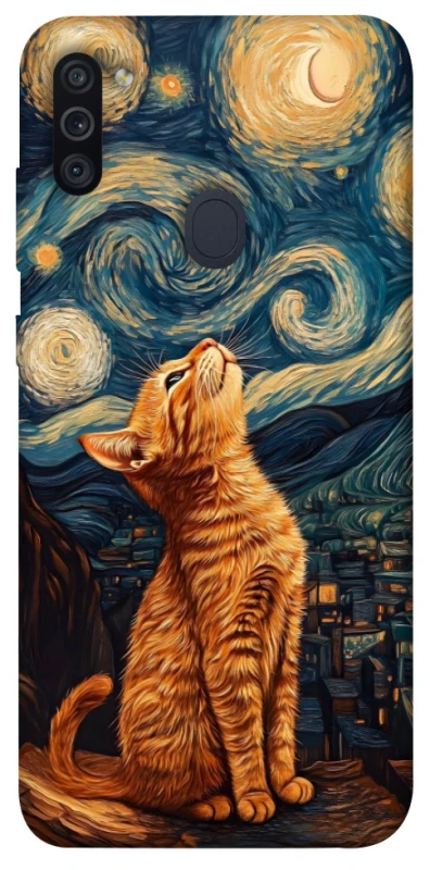 Чохол на Samsung Galaxy M11 van gogh cat фото 1 з 1