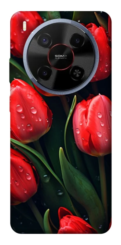 Чохол на ZTE Blade V70 Max Червоні тюльпани фото 1 Чохол на ZTE Blade V70 Max Червоні тюльпани фото 1 з 1