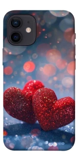 Чехол на Apple iPhone 12 mini (5.4") Red hearts фото 1 из 1