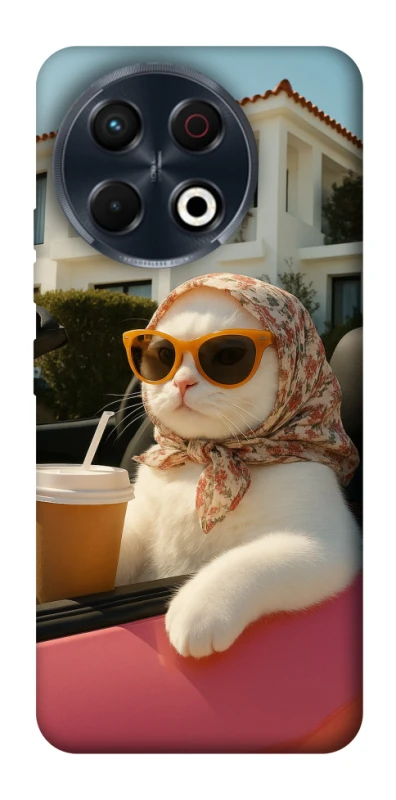 Чохол на TECNO Spark 30 Pro (KL7) Stylish Cat Cruise фото 1 з 1