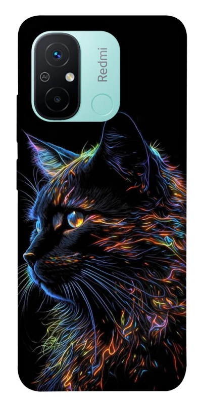 Чохол на Xiaomi Redmi 12C / Poco C55 Чорний кіт фото 1 з 1