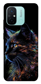 Чохол на Xiaomi Redmi 12C / Poco C55 Чорний кіт фото 1 з 1