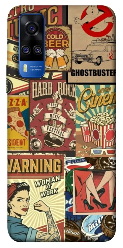 Чохол на Vivo Y51a Retro collage ver.2 фото 1 з 1