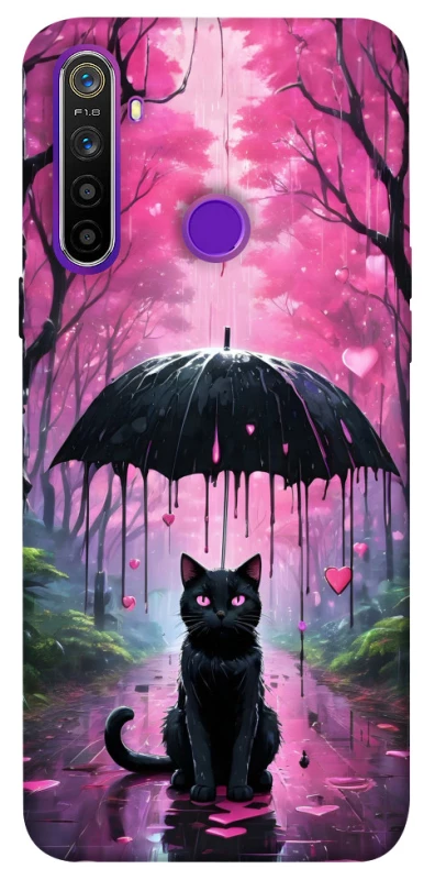 Чохол на Realme 5 Black cat фото 1 з 1