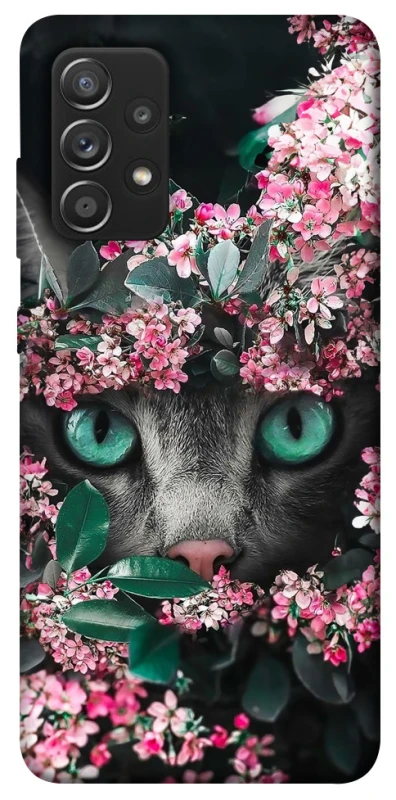 Чехол на Samsung Galaxy A52 4G / A52 5G Кот в цветах фото 1 из 1