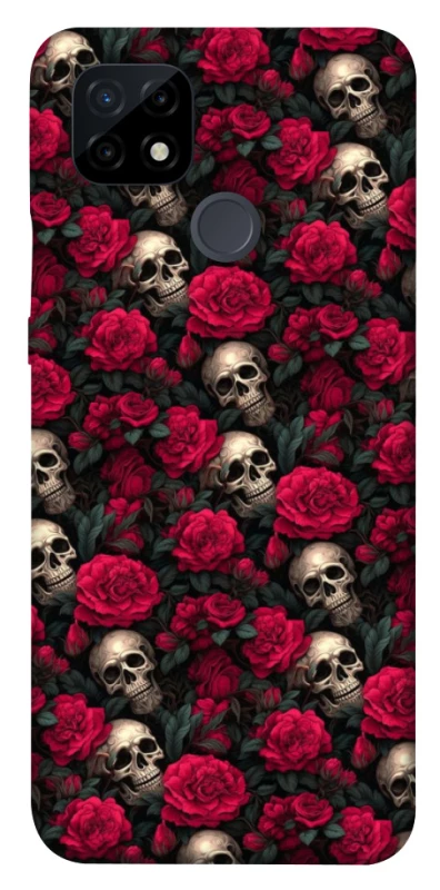 Чехол на Realme C21 Черепа и розы фото 1 из 1