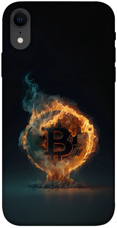 Чохол на Apple iPhone XR (6.1") Fire Bitcoin фото 1 з 1