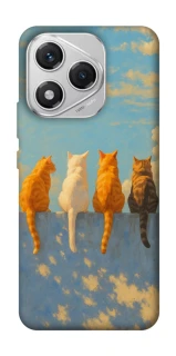 Чохол на Honor 400 Lite cats on wall фото 1 з 1