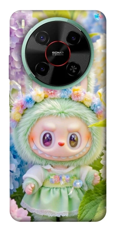 Чохол на ZTE Nubia V70 Max Labubu & Flowers ver.2 фото 1 з 1