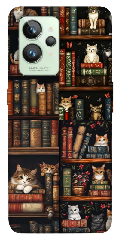 Чехол на Realme GT2 Cats & Books фото 1 из 1