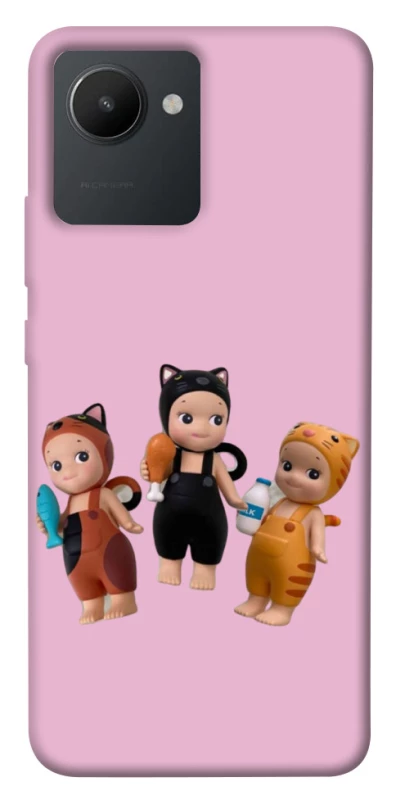 Чохол на Realme C30 Cat Cafe Trio фото 1 з 1