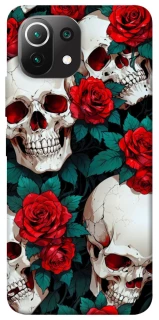 Чохол на Xiaomi Mi 11 Lite skull and rose фото 1 з 1