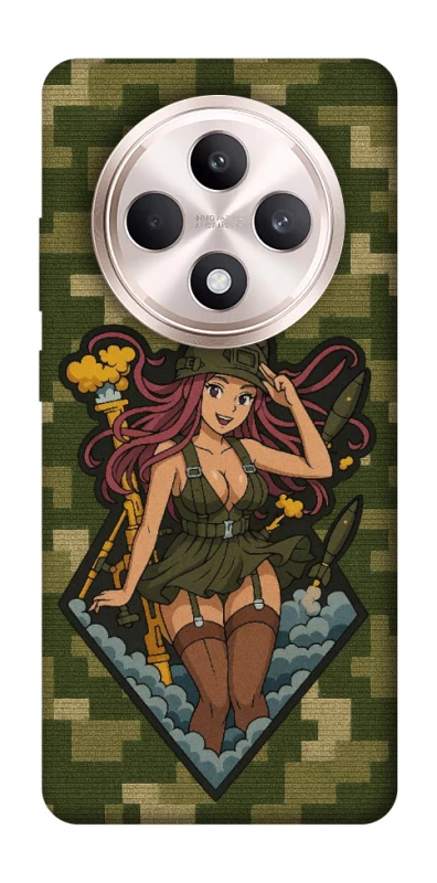 Чехол на Oppo Reno 12 F 4G/5G Military Waifu фото 1 из 1