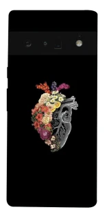 Чохол на Google Pixel 6 Pro Heart with flowers фото 1 з 1