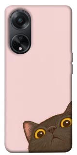 Чохол на Oppo A58 4G Peeping cat фото 1 з 1