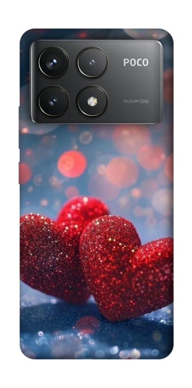 Чохол на Xiaomi Poco F6 Pro Red hearts фото 1 з 1