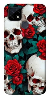 Чехол на Realme C25Y skull and rose фото 1 из 1