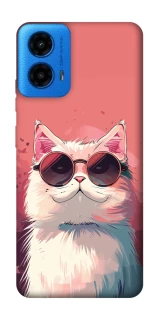 Чехол на Motorola Moto G45 Сat with glasses фото 1 из 1
