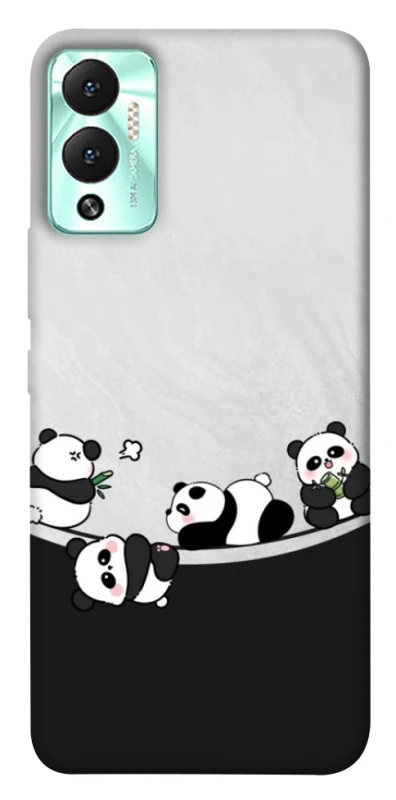 Чехол на Infinix Hot 12 Play Four pandas фото 1 из 1