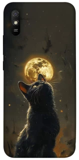 Чохол на Xiaomi Redmi 9A Кіт під місяцем v2 фото 1 з 1