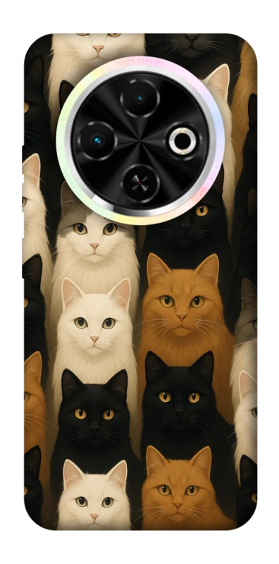Чохол на TECNO Spark 30C Colorful Cat Collage фото 1 з 1