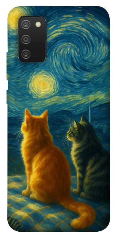 Чохол на Samsung Galaxy A02s Cats under the stars фото 1 з 1