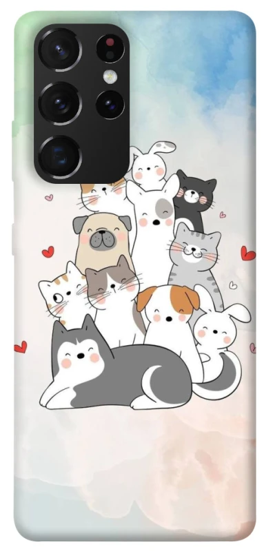 Чохол на Samsung Galaxy S21 Ultra Funny Pets ver.2 фото 1 з 1