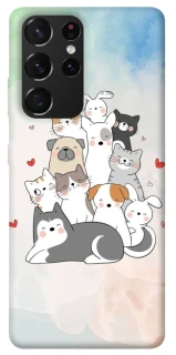 Чехол на Samsung Galaxy S21 Ultra Funny Pets ver.2 фото 1 из 1