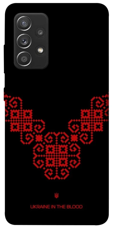 Чехол на Samsung Galaxy A52 4G / A52 5G Черно-красная вышиванка фото 1 из 1