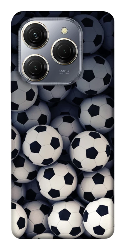 Чехол на TECNO Spark 20 Pro Футбольные мячи фото 1 из 1