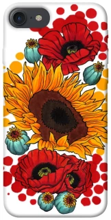 Чохол на Apple iPhone 7 / 8 (4.7") Соняшники та маки фото 1 з 1