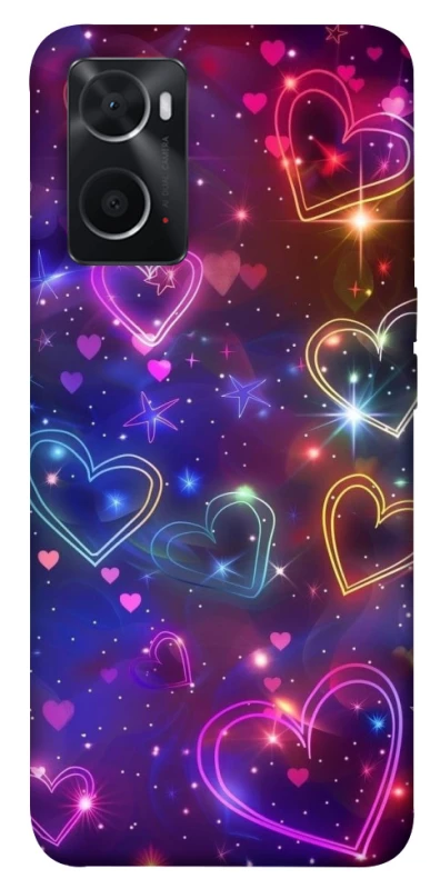 Чохол на Oppo A76 4G Drawn hearts фото 1 з 1